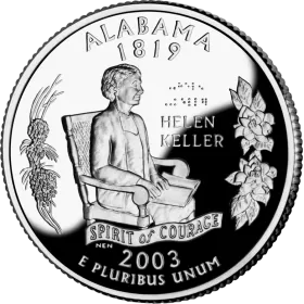2003-D United States 25-Cent State Quarter Series: Alabama Brilliant Uncirculated Coin