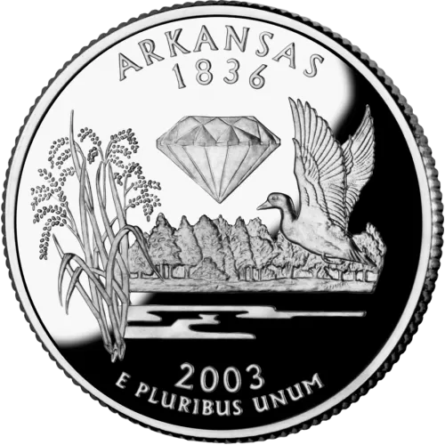 2003-P United States 25-Cent State Quarter Series: Arkansas Brilliant Uncirculated Coin