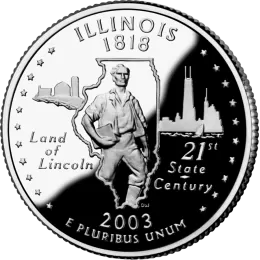 2003-D United States 25-Cent State Quarter Series: Illinois Brilliant Uncirculated Coin