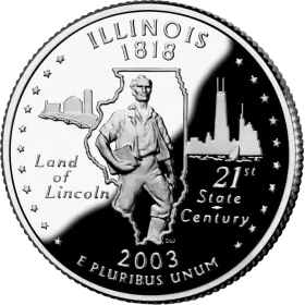 2003-P United States 25-Cent State Quarter Series: Illinois Brilliant Uncirculated Coin