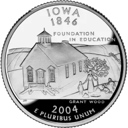 2004-D United States 25-Cent State Quarter Series: Iowa Brilliant Uncirculated Coin