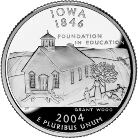 2004-D United States 25-Cent State Quarter Series: Iowa Brilliant Uncirculated Coin