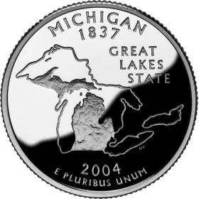 2004-D United States 25-Cent State Quarter Series: Michigan Brilliant Uncirculated Coin