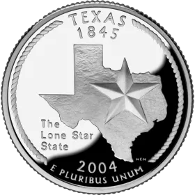2004-D United States 25-Cent State Quarter Series: Texas Brilliant Uncirculated Coin