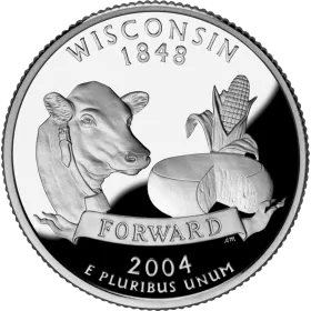 2004-P United States 25-Cent State Quarter Series: Wisconsin Brilliant Uncirculated Coin