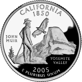 2005-D United States 25-Cent State Quarter Series: California Brilliant Uncirculated Coin