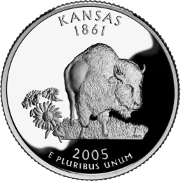 2005-D United States 25-Cent State Quarter Series: Kansas Brilliant Uncirculated Coin