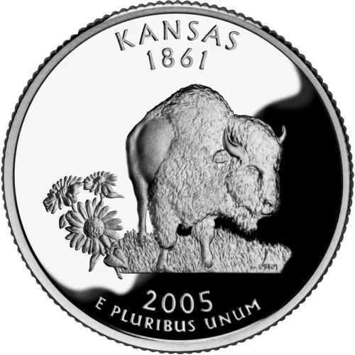 2005-D United States 25-Cent State Quarter Series: Kansas Brilliant Uncirculated Coin