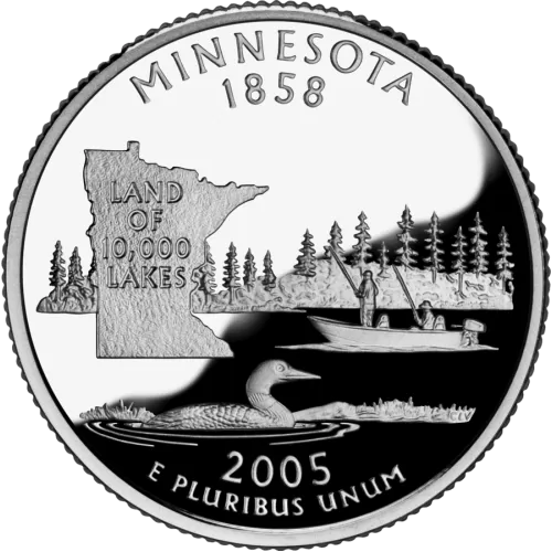 2005-D United States 25-Cent State Quarter Series: Minnesota Brilliant Uncirculated Coin