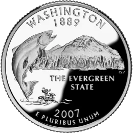 2007-D United States 25-Cent State Quarter Series: Washington Brilliant Uncirculated Coin 2007-D United States 25-Cent State Quarter Series: Washington Brilliant Uncirculated Coin