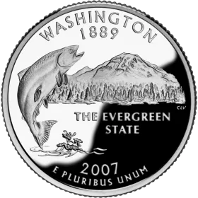 2007-D United States 25-Cent State Quarter Series: Washington Brilliant Uncirculated Coin