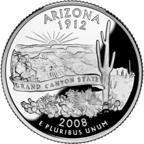 2008-D United States 25-Cent State Quarter Series: Arizona Brilliant Uncirculated Coin