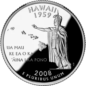 2008-D United States 25-Cent State Quarter Series: Hawaii Brilliant Uncirculated Coin