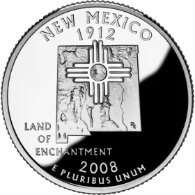 2008-D United States 25-Cent State Quarter Series: New Mexico Brilliant Uncirculated Coin