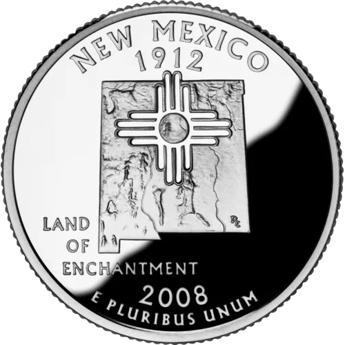 2008-P United States 25-Cent State Quarter Series: New Mexico Brilliant Uncirculated Coin