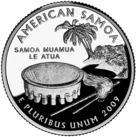 2009-D United States 25-Cent State Quarter Series: American Samoa Territory Brilliant Uncirculated Coin