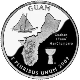 2009-D United States 25-Cent State Quarter Series: Guam Territory Brilliant Uncirculated Coin