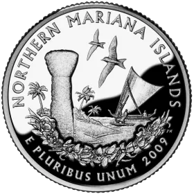 2009-D United States 25-Cent State Quarter Series: Northern Mariana Islands Territory Brilliant Uncirculated Coin