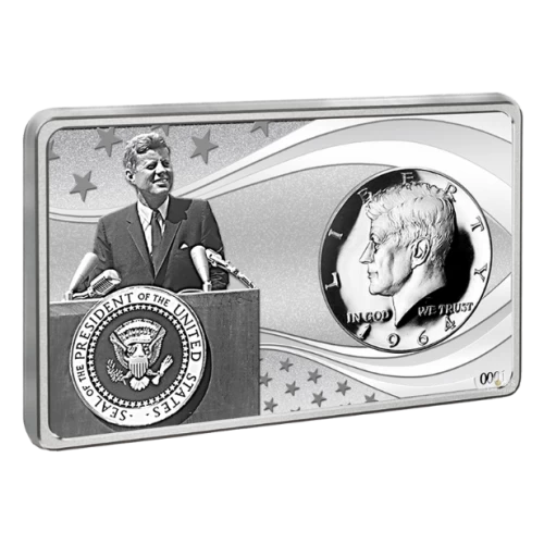 2017 United States Half Dollar 100th Anniversary of John F. Kennedy - 2 oz Pure Silver Coin and Bar Set