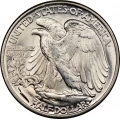1945 United States Historic Walking Liberty Half Dollar Stamp & Coin Collection