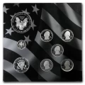 2012 United States Limited Edition Silver Proof Set  - 8 coins set (7x90% SIlver + 1x99.9%Silver)- Tarnished